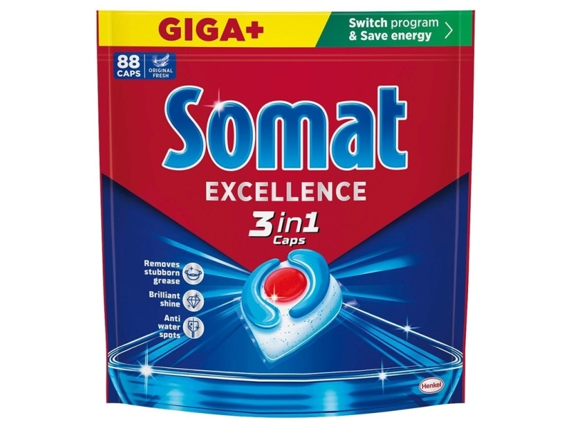 Dishwasher Capsules Somat 3In1 88 Pcs