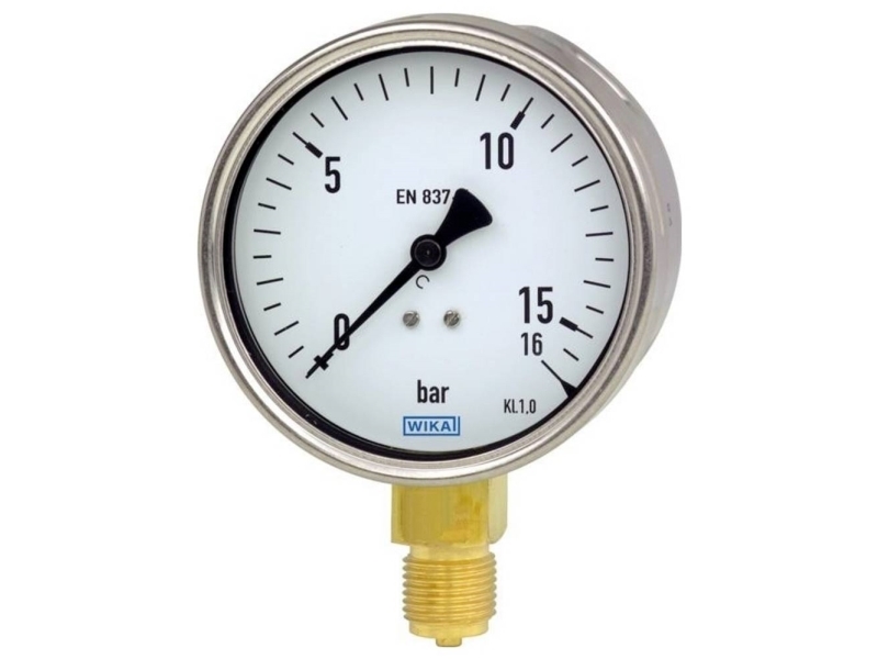 Wika Rohrfeder-Manometer 9041818 212.20, Anschluss Unten, 0 Bis 10 Bar