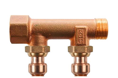 Roth EURO-red indstik fordelerrør 2 afg. x 15 mm. Støttebøsning i aisi 316 medfølger | Beslag | GameStuff