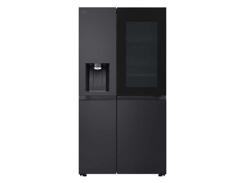 LG InstaView GSXE91EVAD, Frittstående, Amerikansk dør, Sort, 3 dører, Essence Black Steel, Berøringskontroll