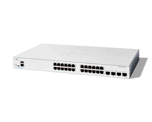 Cisco Catalyst C1200-24T-4G-Rf, Administreret, L2/L3, Gigabit Ethernet (10/100/1000), Stativ-Montering