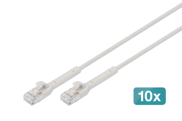 Digitus Dk-1632-A-030B-10, 3 M, Cat6a, F/Ftp (Fftp), Rj-45, Rj-45, Grå