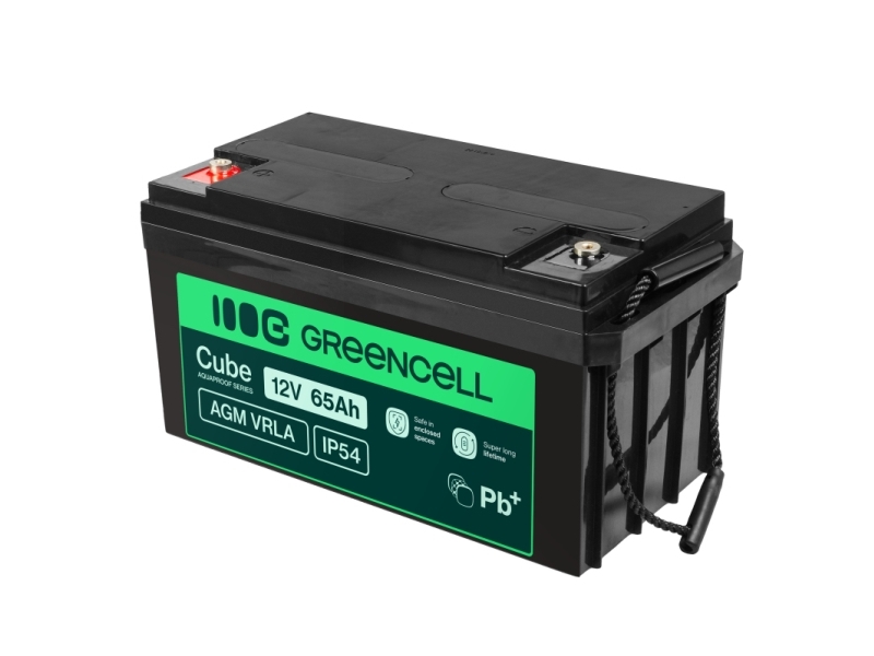 Green Cell Cube Agm Vrla Ip54 12V 65Ah Wartungsfreie Batterie Für Rasenmäher Scooter Boot Rollstuhl