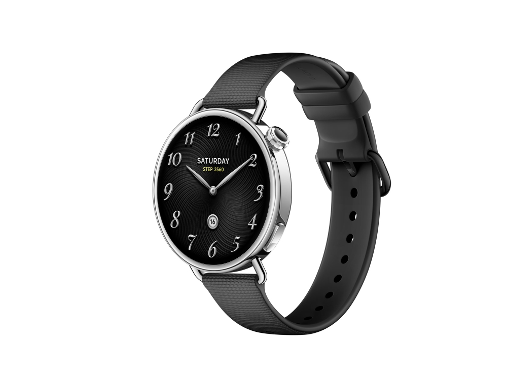 Xiaomi Watch S4 - 41 mm - smart klocka med rem - fluororubber - handledsstorlek: 120-190 mm - display 1.32 - Bluetooth, NFC - 32 g  - svart