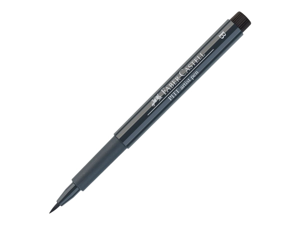 Faber-Castell PITT artist - Penselpenna - permanent - kallt grå IV - vattenbaserat pigmentbläck - 2 mm | Skrivredskap - Fiberpennor & Fineliner - Fineliner | GameStuff
