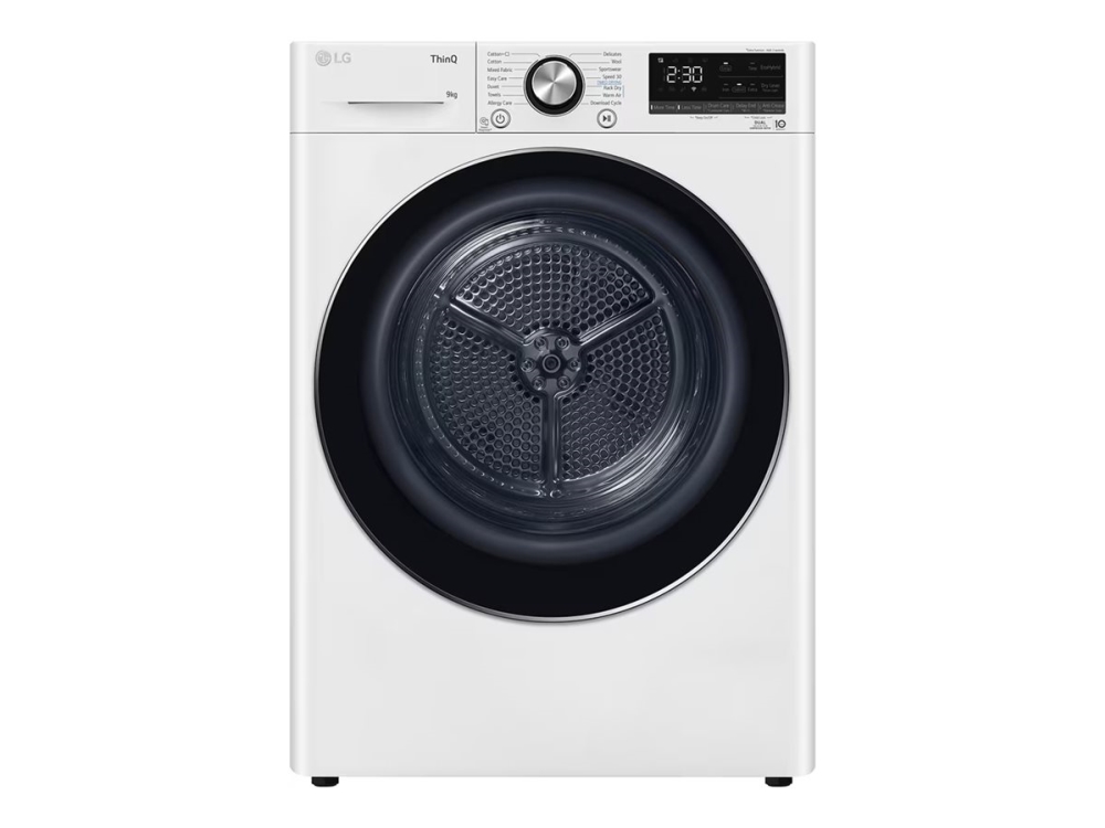 LG Serie RH9 RH90V9AV4N - Tørremaskine - Wi-Fi - bredde: 60 cm - dybde: 66 cm - højde: 85 cm - frontbetjening - hvid