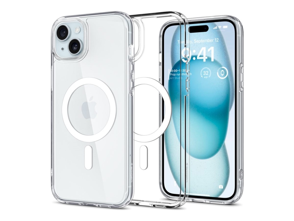Spigen Ultra Hybrid (Magfit) Tasche Für Apple Iphone 15, Farbe - Weiß