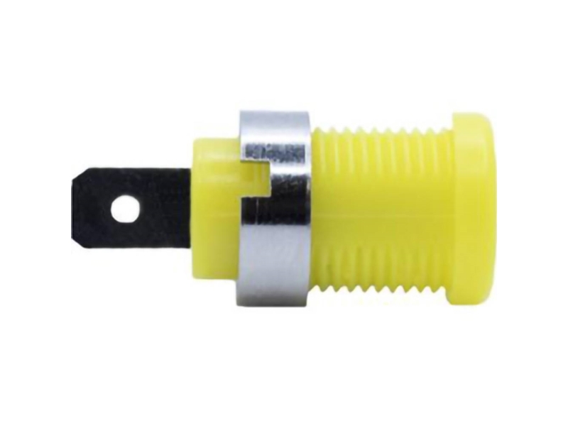 Mueller Electric BU-31610-4 Bananstik (hun) Bøsning Stift-diameter: 6.4 mm Gul 1 stk