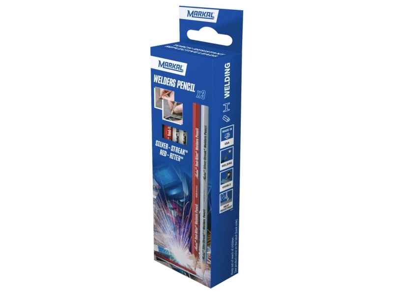 Markal Weld-Riter Welding Pencils 22219 Svejsermarker Rød, Sølv