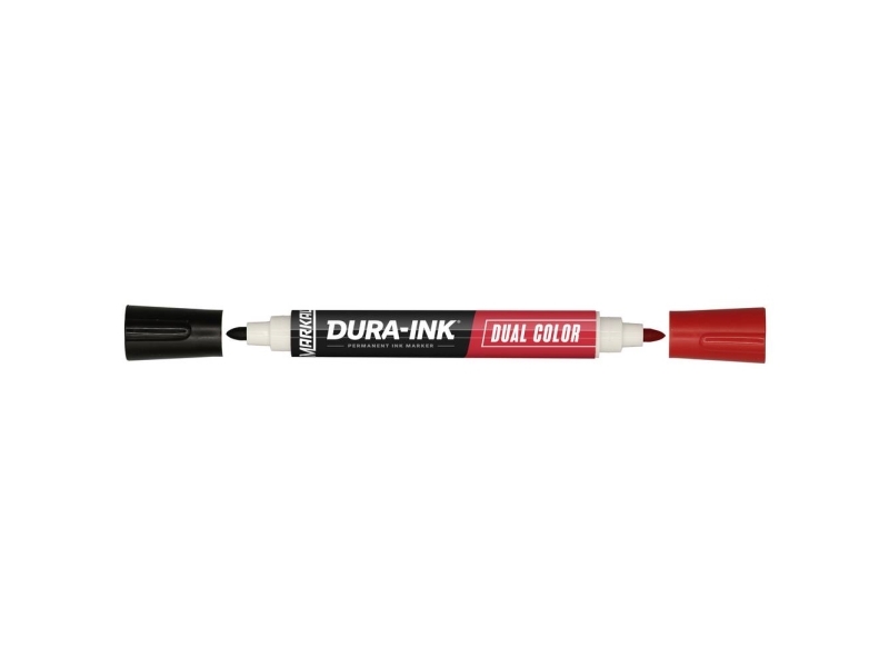 Markal Dura-Ink Dual Color 96330 Permanentmarker Rot, Schwarz, Wasserfest: Ja