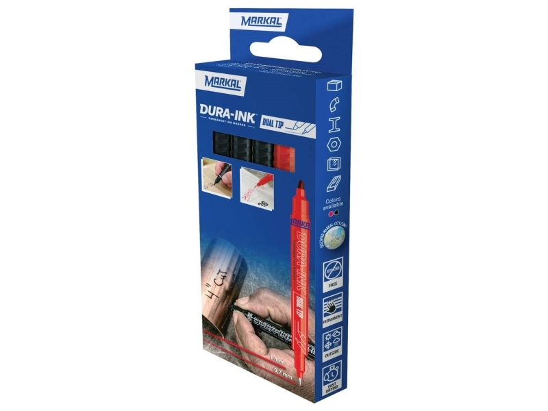 Dura Ink Dual Tip - Retail 3 Black + X1 Red)