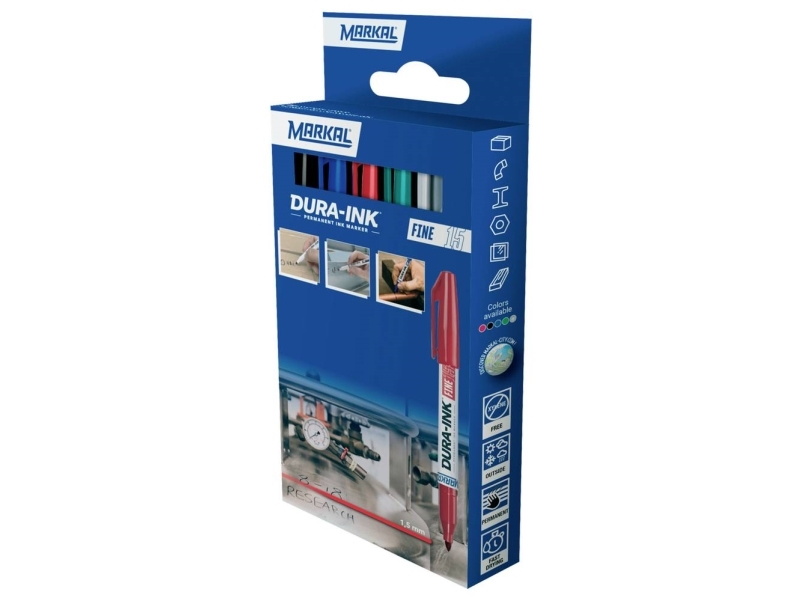 Dura Ink Fine 15 Retail Pack (3) Black/Red