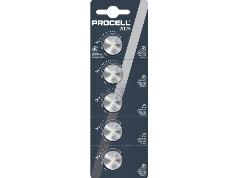 Procell Knapcellebatteri Cr 2025 3,0 V 5 Stk 165 Lithium