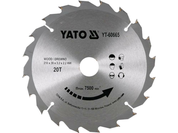Yato Visiting Tool Sav 210 X 30 Mm 20 Tænder 60665