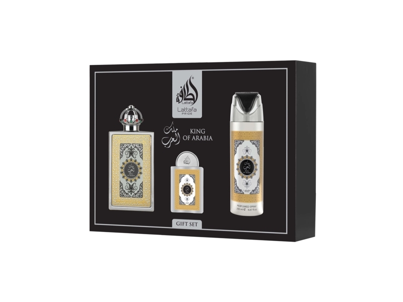 Lattafa Pride King Of Arabia EDP 100 ml + EDP 20 ml + DEO VAPO 200 ml (unisex)