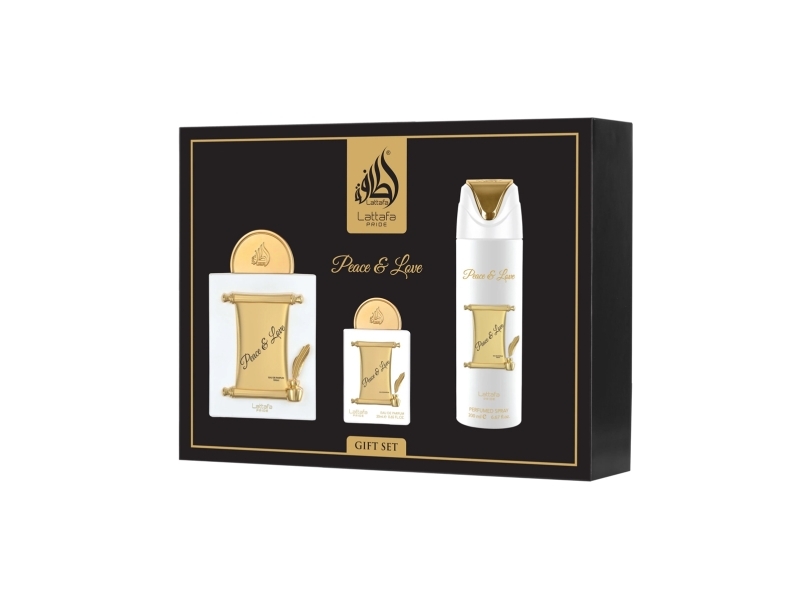 Lattafa Pride Peace & Love EDP 100 ml + EDP 20 ml + DEO vapor 200 ml (unisex) | Smink - Sminktillbehör - Smink set | GameStuff