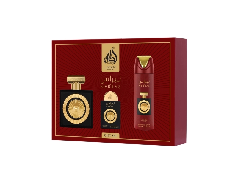 Lattafa Pride Nebras Giftset 320 ml Edp Spray 100ml/Edp Spray 20ml/Deo Spray 200ml