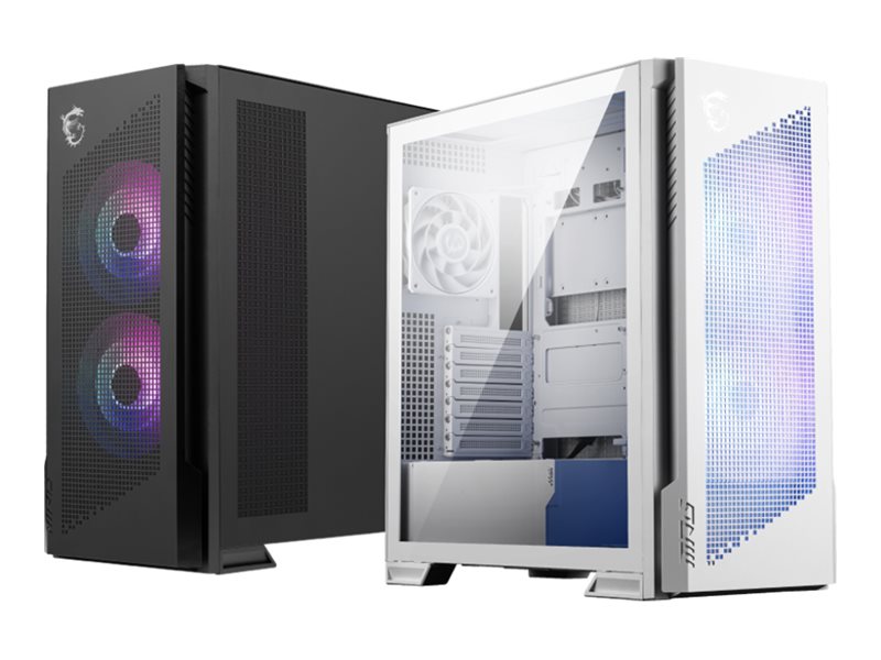MSI MPG VELOX 300R AIRFLOW PZ - Mid tower - udvidet ATX - sidepanel med vindue (hærdet glas) - ingen strømforsyning (ATX) - hvid - USB/Lyd