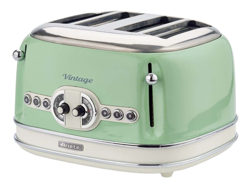 Ariete Vintage 156 - Brødrister - 4 Skive - 4 Holdere - Grøn