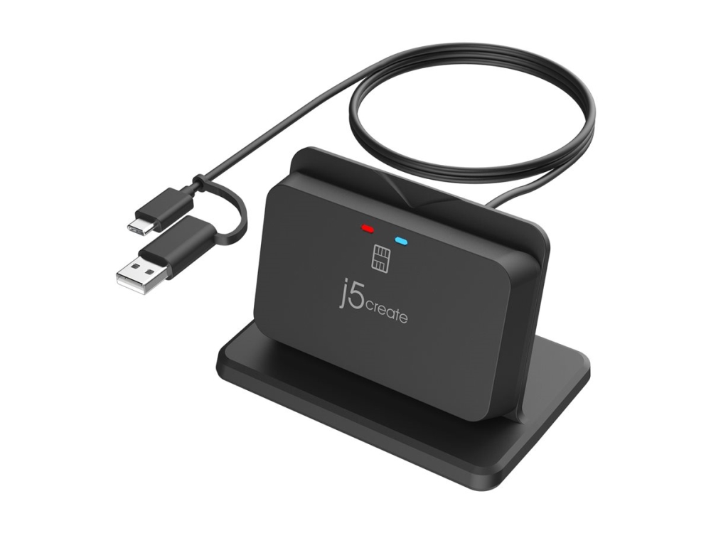 J5create Jur261 - Smart-Kortlæser - Usb 2.0, Usb-C 3.2 Gen 1 - Sort - Taa-Kompatibel