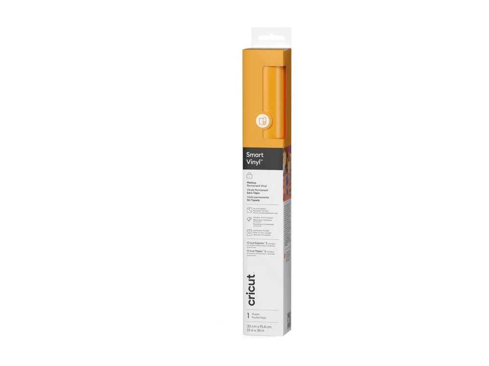 Cricut Smart Vinyl Matless Permanent - Hobbymateriale - 33 Cm X 90 Cm - Majsgul - Permanent - Vinyl