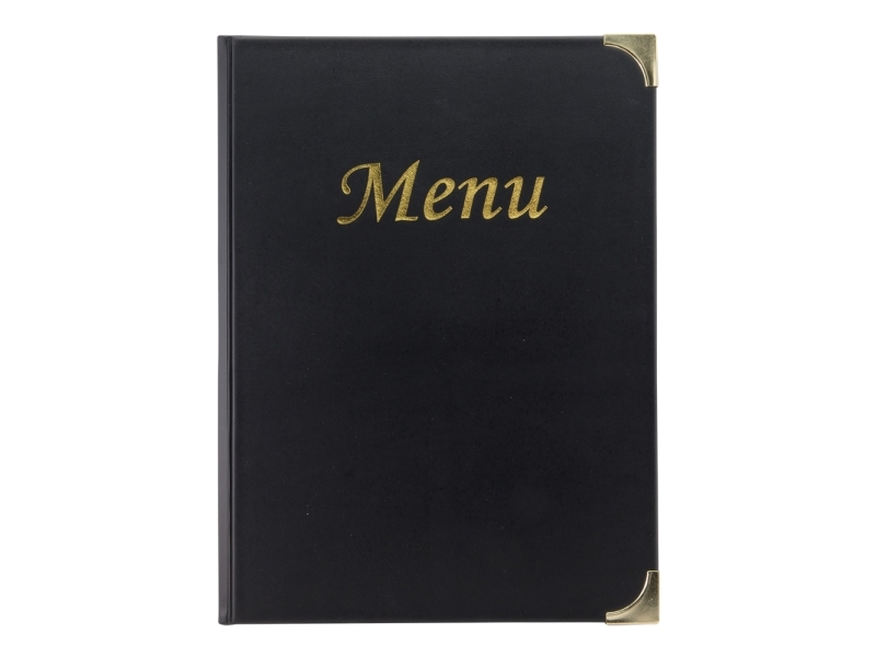 Securit® A4 BASIC menuomslag i sort | Bordssättning - Bar & vin - Menykort | GameStuff