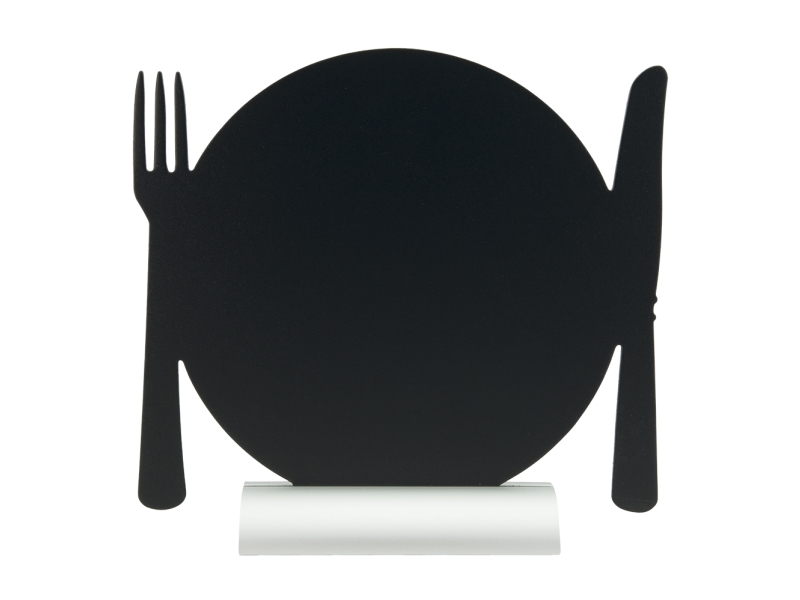 Securit Silhouet Plate Bordskilt Med Alufod