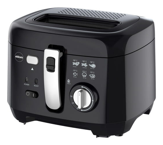 Eldom Fritteuse Freet, 2,5 L, 400 G Pommes Frites, Temperaturregelung, Abnehmbarer Öltank, Schwarz