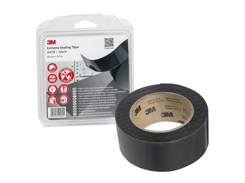 3M 4411B/IPS Tætningsbånd Sort (L x B) 5,5 m x 50 mm 1 stk 1 stk
