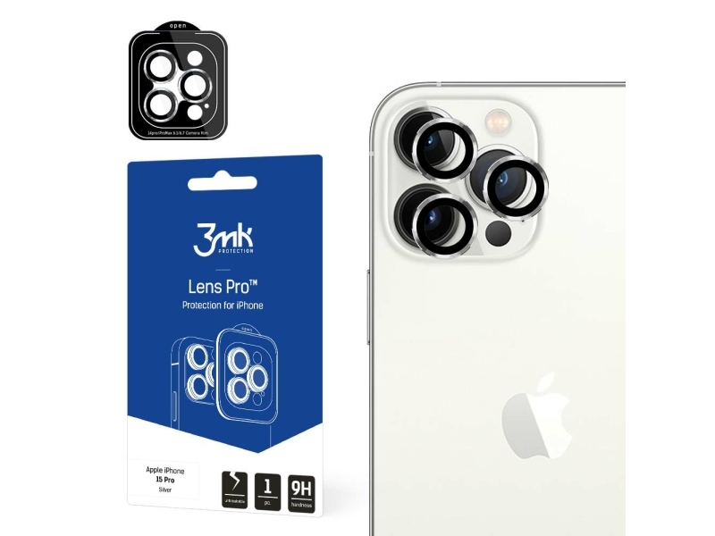 3Mk Lens Protection Pro Silver, Iphone 15 Pro, 1 Stk