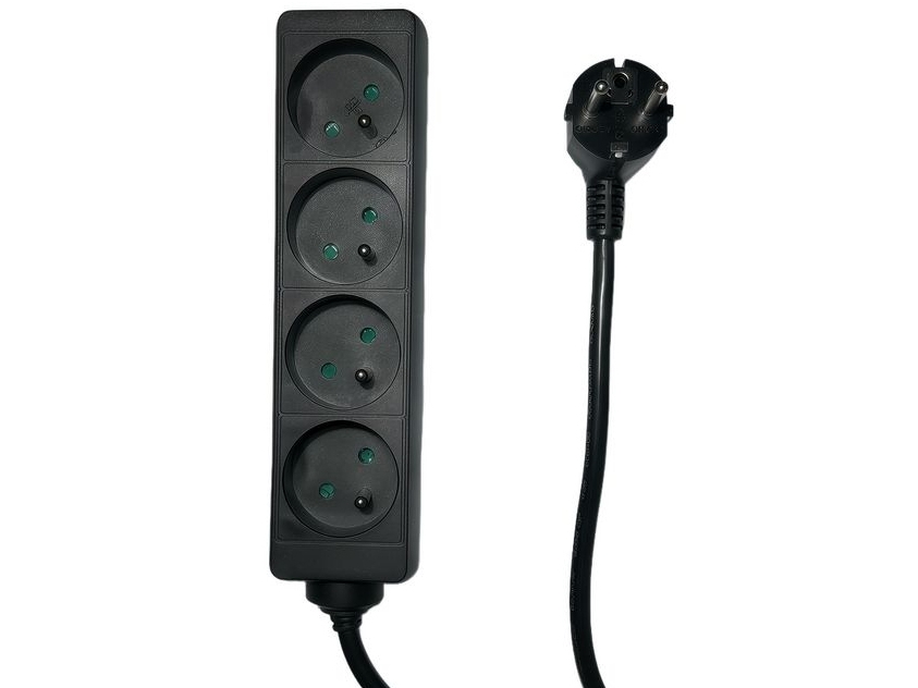 Microconnect Mc-Ps040150frb, 1,5 M, Drinnen, Typ E, Type Ef (Cee 7/7), Abgewinkelt, Schwarz