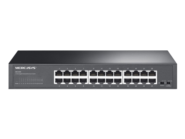 Mercusys Ms124gs, Gigabit Ethernet (10/100/1000), Rack-Einbau