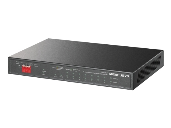 Mercusys Ms110gmp, Gigabit Ethernet (10/100/1000), Full Duplex, Power Over Ethernet (Poe), Wall Mountable