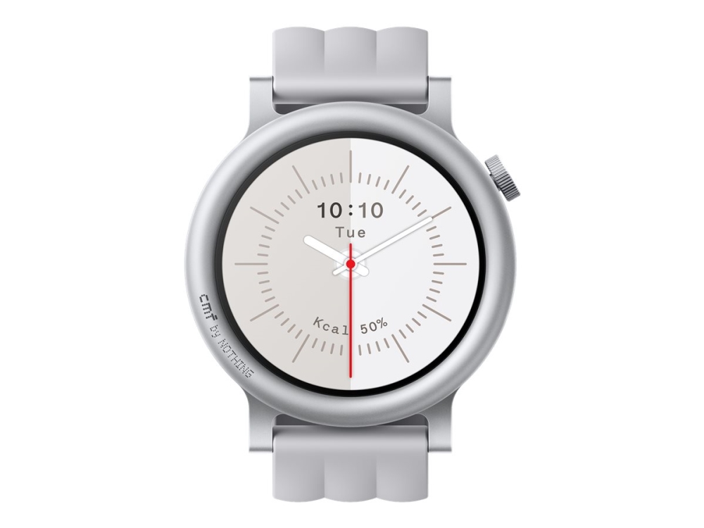 CMF Watch 3 Pro - Metall - smart klocka med rem - flytande silikon - handledsstorlek: upp till 258 mm - display 1.43 - Bluetooth - 51 g - ljusgrå | Sport & Träning - Pulsklockor & Smartwatches - Smartklockor | GameStuff