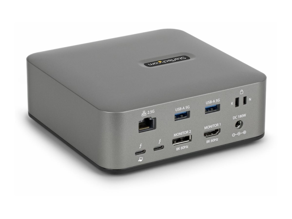 Startech - Dockingstation - For Tablet, Laptop - Usb-C / Usb4 / Thunderbolt 3 / Thunderbolt 4 / Thunderbolt 5 / Usb-A - Hdmi, Dp - 1Gbe - 180 Watt -