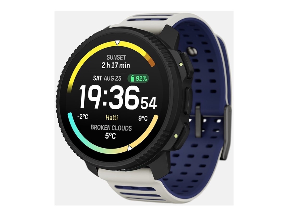 Suunto Vertical 2 - Svart glasfiberförstärkt polyamid - sportklocka med rem - silikon - artisk grå och mörkblå - handledsstorlek: 125-175 mm - display 1.5 - 32 GB - Bluetooth - 87 g - arctic grey | Sport & Träning - Pulsklockor & Smartwatches - Smartklockor | GameStuff