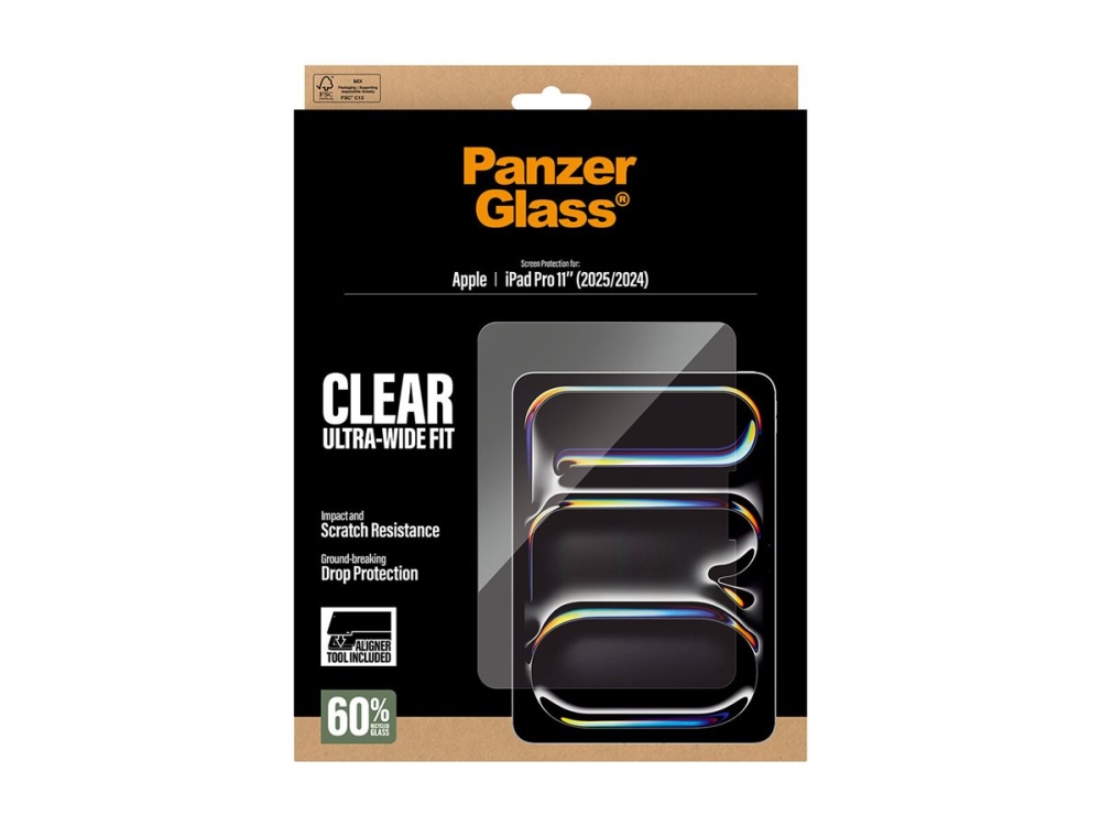 PanzerGlass - Skærmbeskytter for tablet - ultra-bred pasform, med FASTFIT værktøj - glas - for Apple 11-inch iPad Pro (M4, M5)
