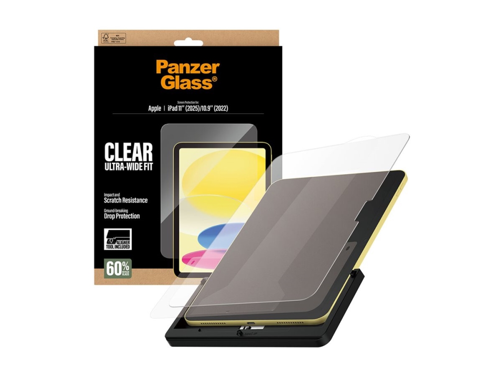 PanzerGlass - Skærmbeskytter for tablet - ultra-bred pasform, med FASTFIT værktøj - glas - klar - for Apple 10.9-inch iPad (10. generation)  iPad (A16)