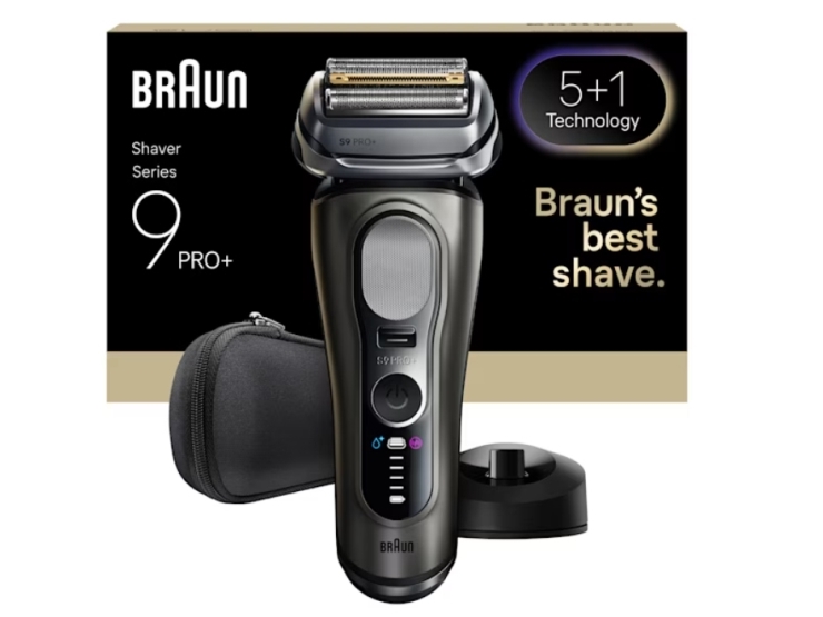 Braun Series 9 Pro+ 9615S, Folienschaber, Schwarz, Grau, Edelstahl, Tasten, Led, Wechselstrom/Batterie