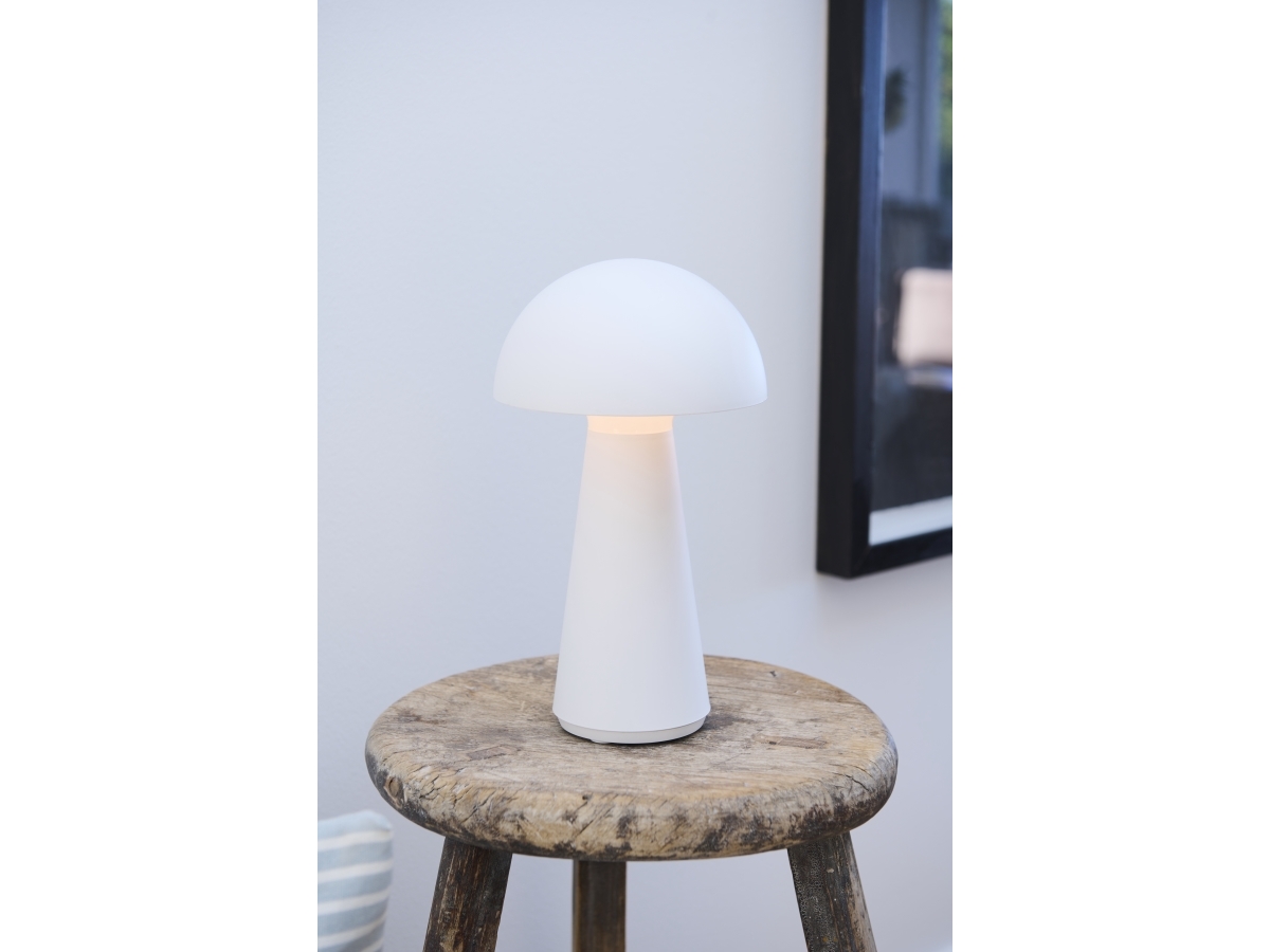 Sirius Sam Genopladelig Lampe - Hvid - H 28 cm