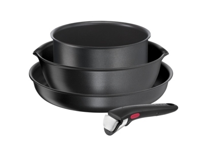 Tefal Ingenio L7629453, Blandet sæt, Sort, Aluminium, Titanium, Sort, Thermo-Spot