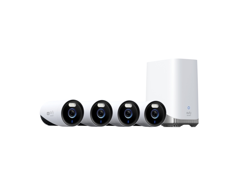 Eufy eufyCam E330 (Professional) 4-Cam Kit, IP-säkerhetskamera, Utomhus, Kabel, 25 m, Innertak/vägg, Vit | Foto och video - Videoövervakning - Övervakningsutrustning | GameStuff