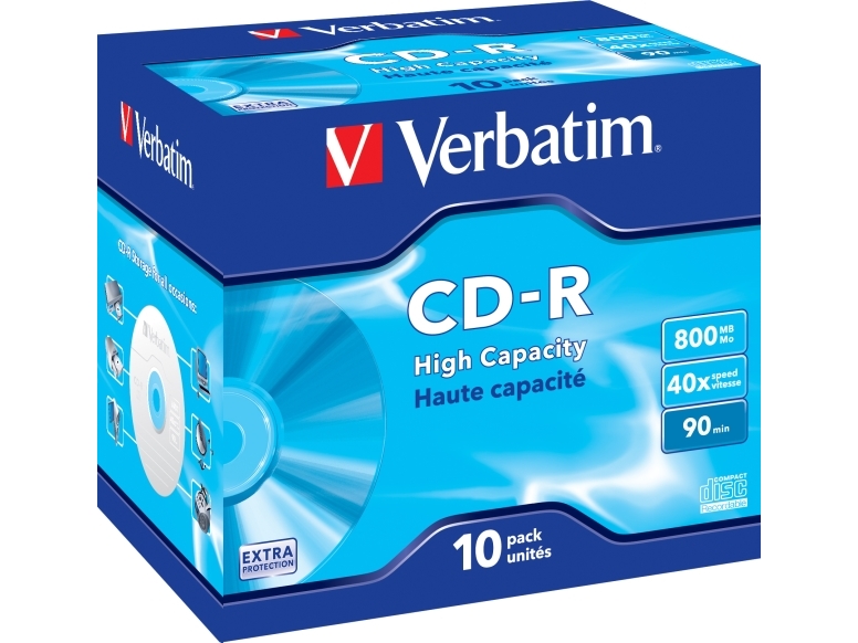 Verbatim Datalife - 10 X Cd-R - 800 Mb (90 Min) - Cd-Boks