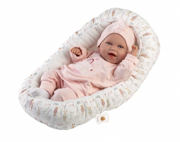 Llorens 74122 Lachende Babypuppe Mimi 42 Cm Mit Kokon