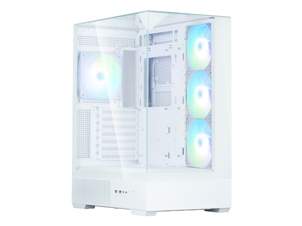 Zalman P40 Prism Plus White, Midi Tower, Pc, White, Atx, Micro Atx, Mini-Itx, Plastic, Steel, Tempered Glass, Multi