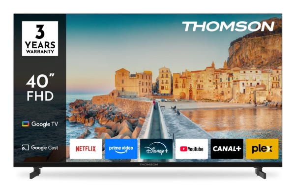 Thomson 40Fg2s15, 101.6 Cm (40"), 1920 X 1080 Pixels, Lcd, Smart Tv, Wi-Fi, Black
