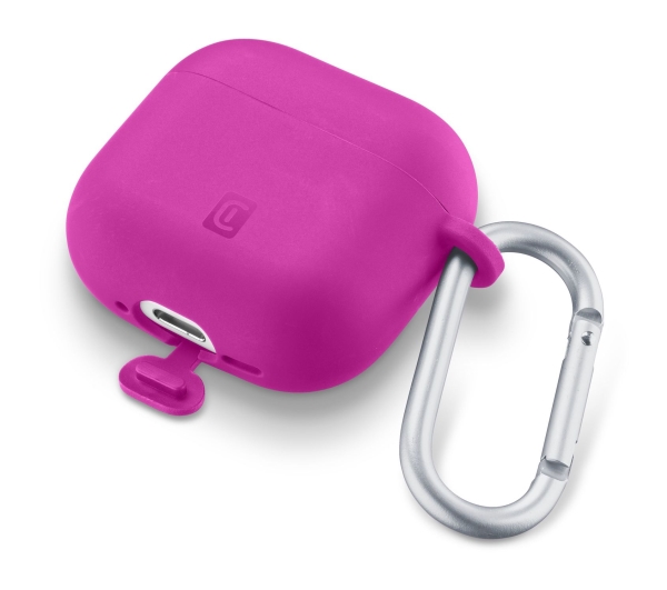 Cellularline Bounce Case, Boks, Lyserød, Apple, Airpods Pro 3, Silikone, Stødbestandig, Smudsafvisende, Ridseresistent
