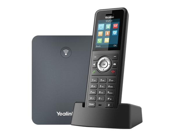 Yealink W79P, IP-mobiltelefon, Sort, Trådløs håndsæt, Bord/Væg, 50 m, 300 m
