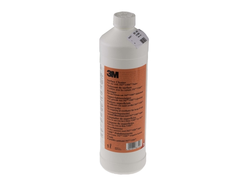3M VHB Surface cleaner, 1 litra puhdistaa ja rasvanpoistaa, haihtuu nopeasti jättämättä jäämiä - 1 kpl (08986)