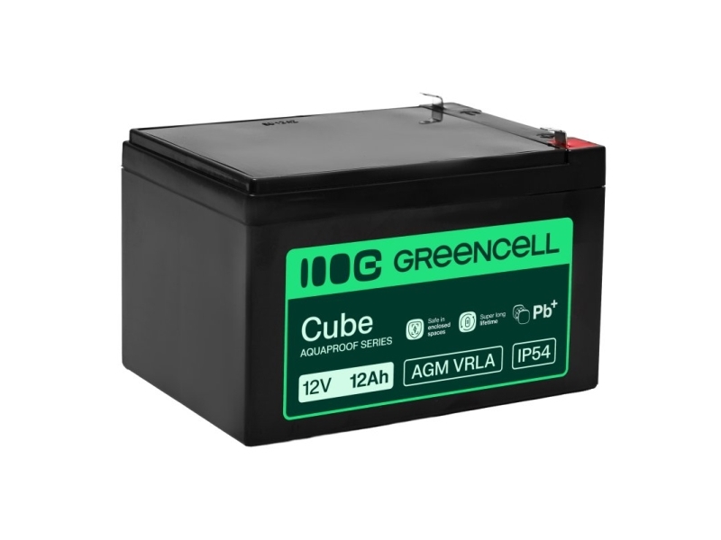 Greencell Agm Vrla 12V 12Ah Wartungsfreie Batterie Für Registrierkassen, Spielzeug, Kameras (151X98.5X95mm)